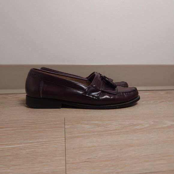 GH Bass & Co Weejuns Leather Loafers Dress Shoes Mens Size 12 Burgundy - Picture 5 of 16